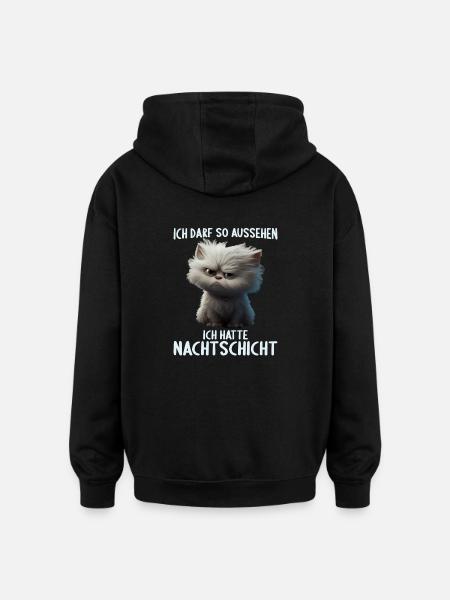Nachtschicht Dienst Krankenschwester Pflegekraft - Oversized Unisex Hoodie - Schwarz