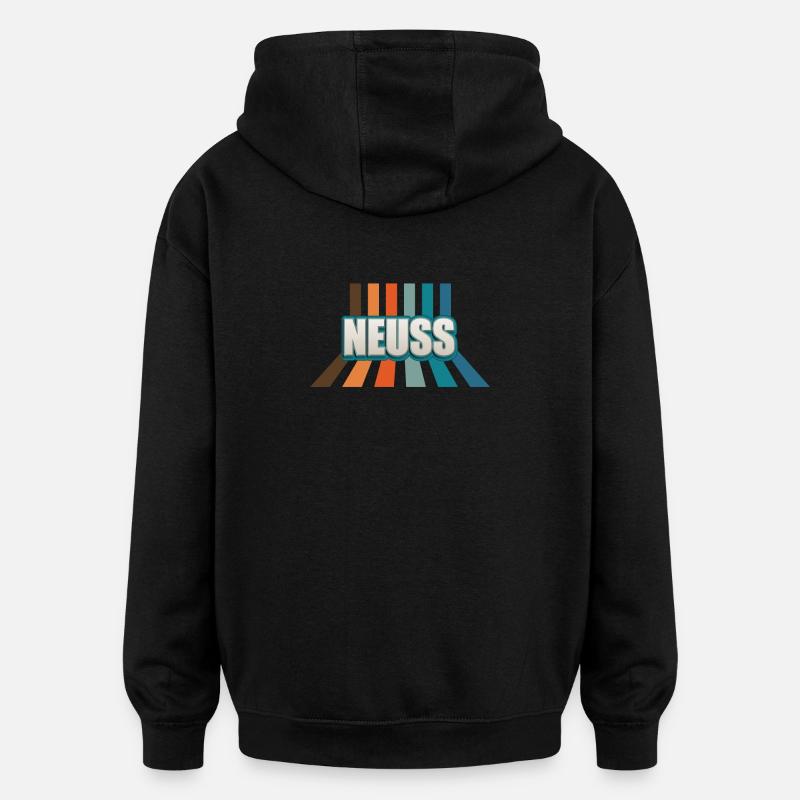 Neusserin Neusser Neuss - Sweat à capuche oversize unisexe - noir