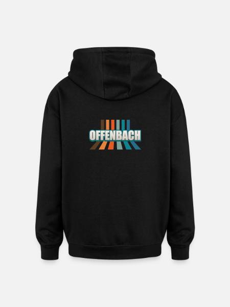 Offenbacherin Offenbacher Offenbach - Oversized Unisex Hoodie - black