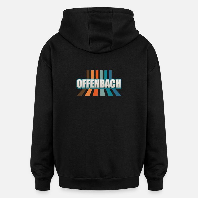 Offenbacherin Offenbacher Offenbach - Sweat à capuche oversize unisexe - noir