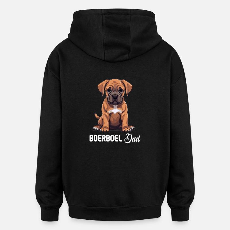 Chien Boerboel - Sweat à capuche oversize unisexe - noir