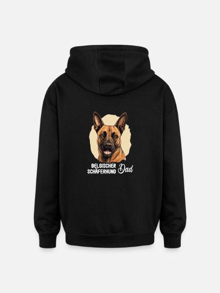 Hund Belgischer Schäferhund - Oversized Unisex Hoodie - Schwarz