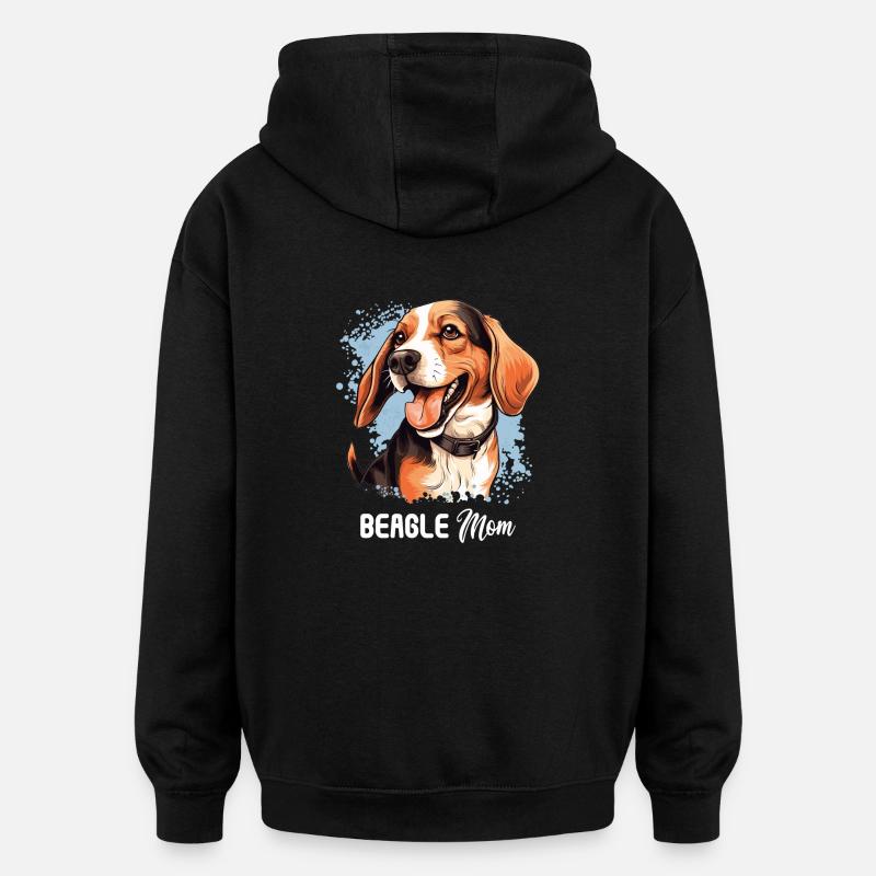 Hund Beagle - Oversized Unisex Hoodie - Schwarz