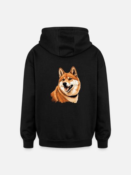 Shiba Inu - Oversized Unisex Hoodie - black