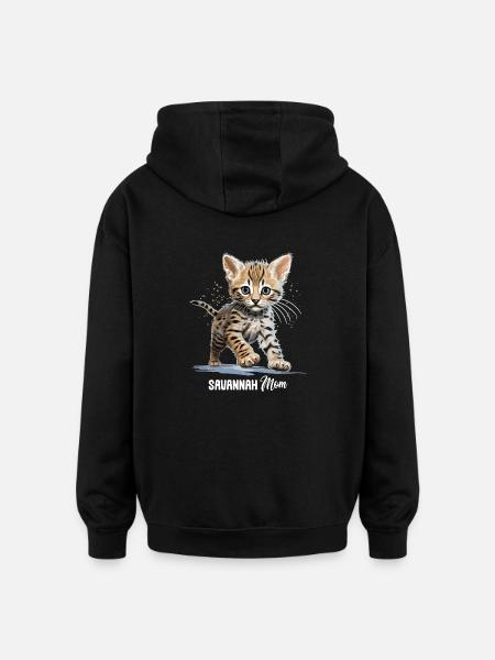 Savannah - Oversized Unisex Hoodie - Schwarz
