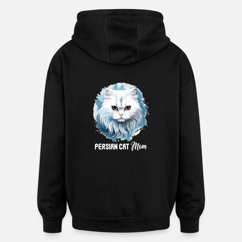 Chat persan Perser Katze - Sweat à capuche oversize unisexe - noir