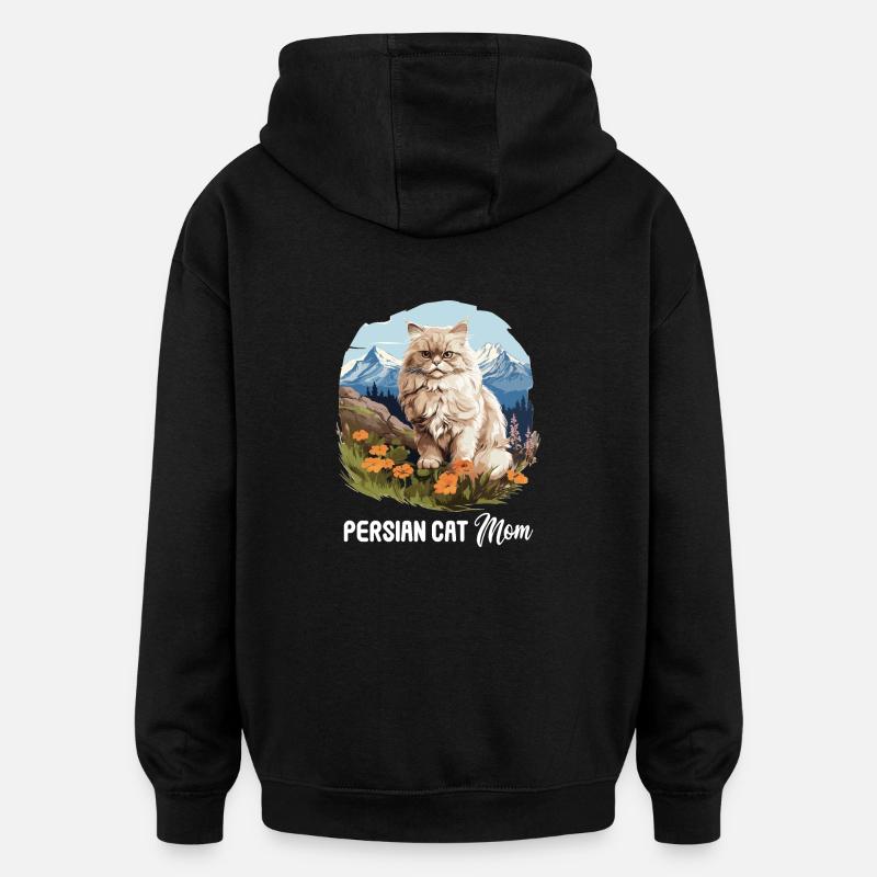 Persian Cat Perser Katze - Oversized Unisex Hoodie - Schwarz