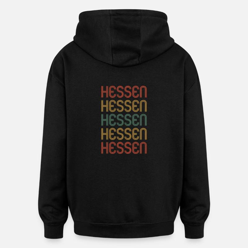 Hesse Hessin Hessen - Sweat à capuche oversize unisexe - noir