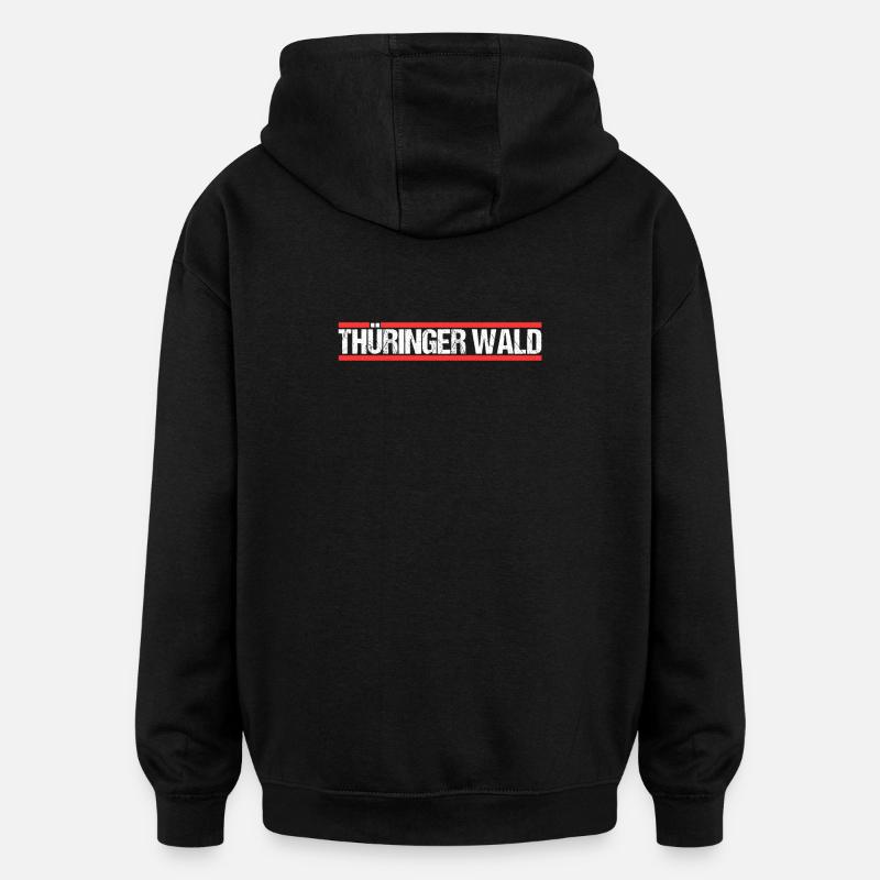Thüringer Wald - Oversized Unisex Hoodie - Schwarz