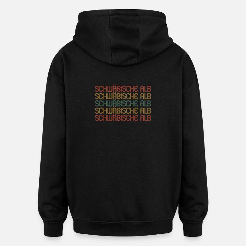 Jura souabe - Sweat à capuche oversize unisexe - noir