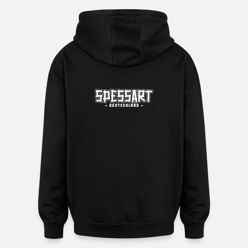 Spessart - Sweat à capuche oversize unisexe - noir