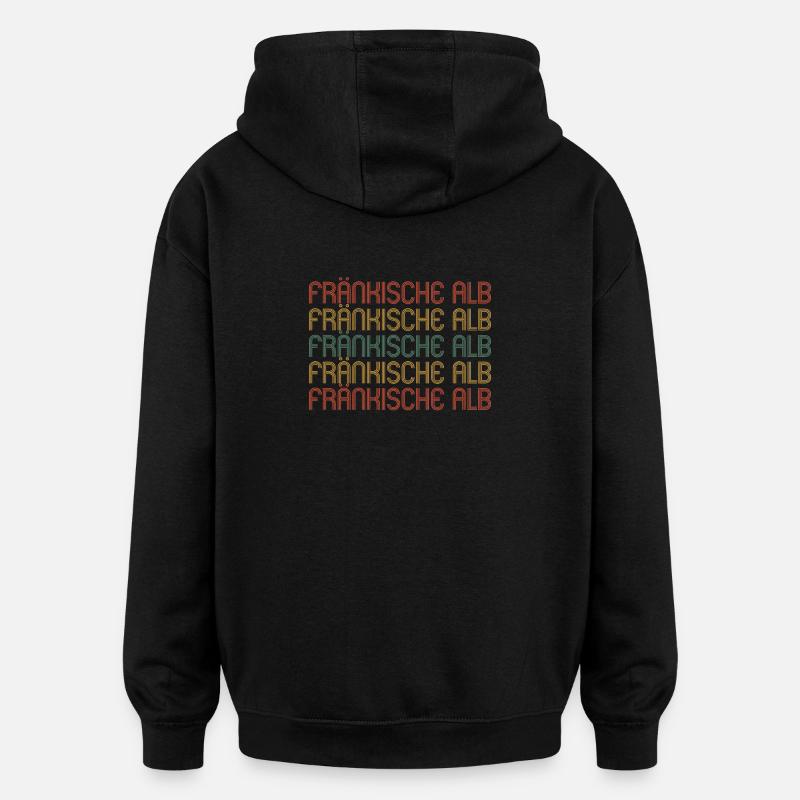 Fränkische Alb - Oversized Unisex Hoodie - Schwarz