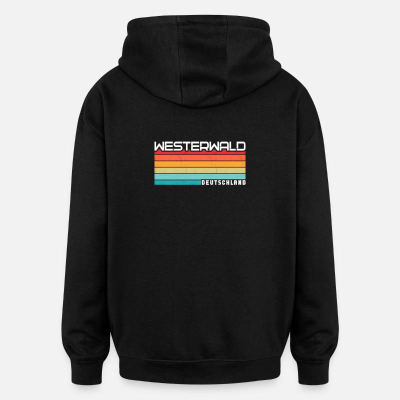 Westerwald - Oversized Unisex Hoodie - Schwarz