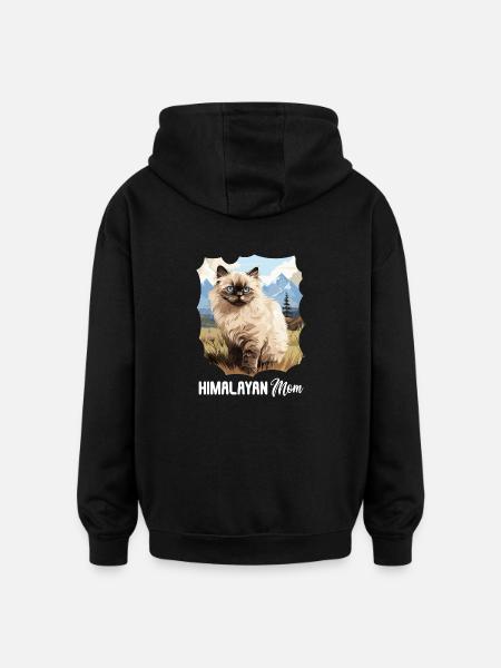 Himalayan Cat Colourpoint Katze - Oversized Unisex Hoodie - black