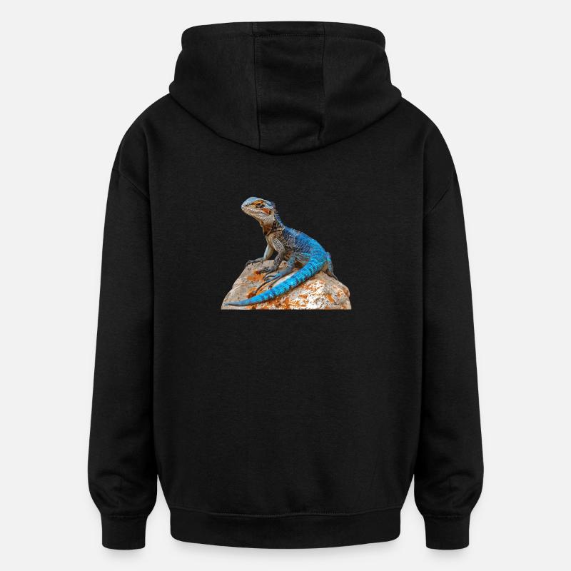 Agamen Agame - Sweat à capuche oversize unisexe - noir