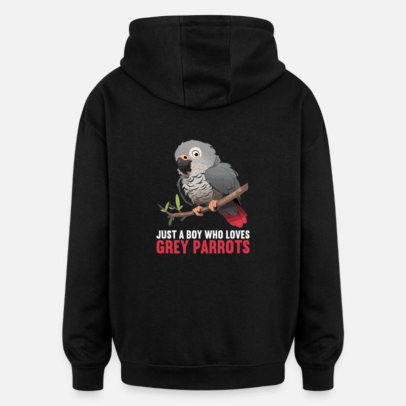 Graupapageien Graupapagei - Oversized Unisex Hoodie - Schwarz