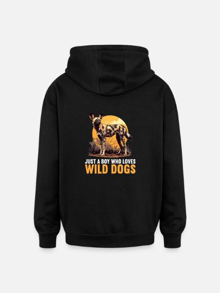 Wild Dogs Wild Dog - Oversized Unisex Hoodie - black