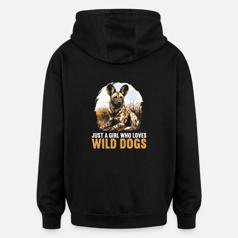 Chiens sauvages Chien sauvage - Sweat à capuche oversize unisexe - noir