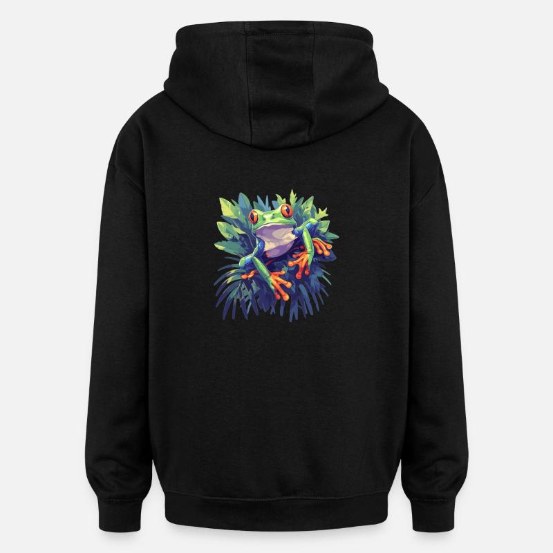 Tree Frog Baumfrösche Baumfrosch - Oversized Unisex Hoodie - black