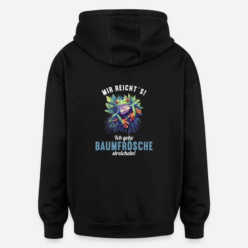 Tree Frog Baumfrösche Baumfrosch - Oversized Unisex Hoodie - black