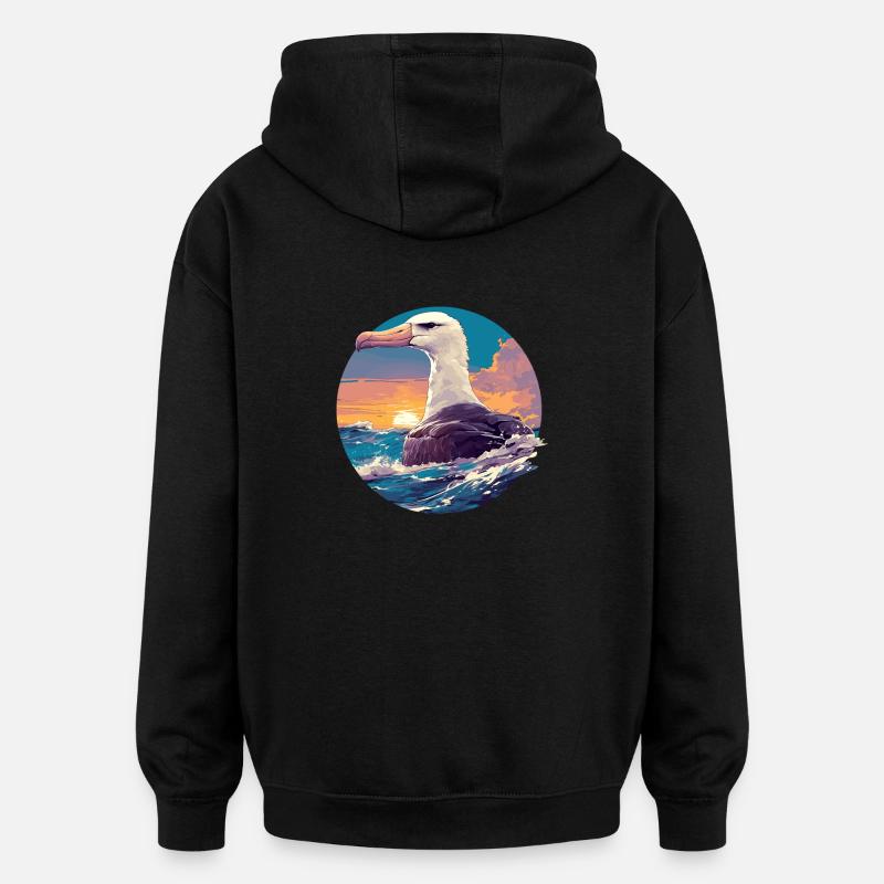 Albatross Albatrosse Albatros - Sweat à capuche oversize unisexe - noir