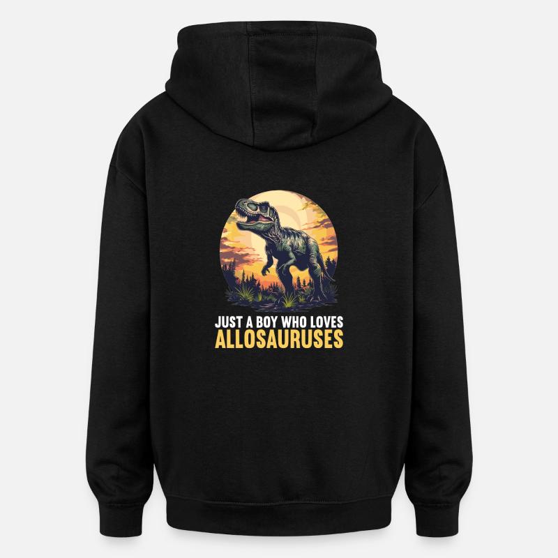 Allosaurier Allosaurus - Oversized Unisex Hoodie - Schwarz