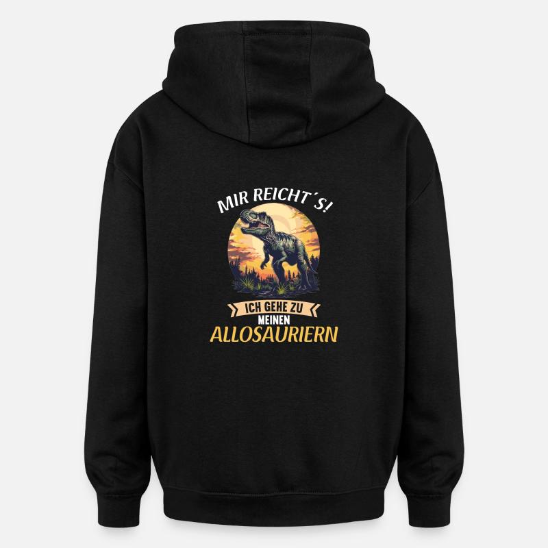 Allosaure Allosaurus - Sweat à capuche oversize unisexe - noir