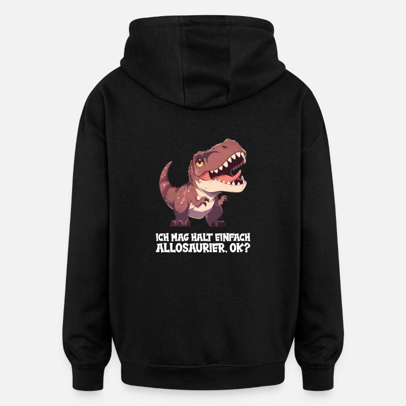 Allosaure Allosaurus - Sweat à capuche oversize unisexe - noir
