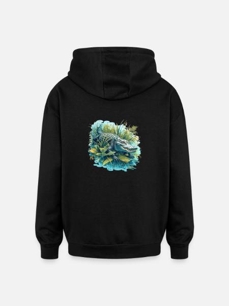 Alligatoren Alligator - Oversized Unisex Hoodie - black