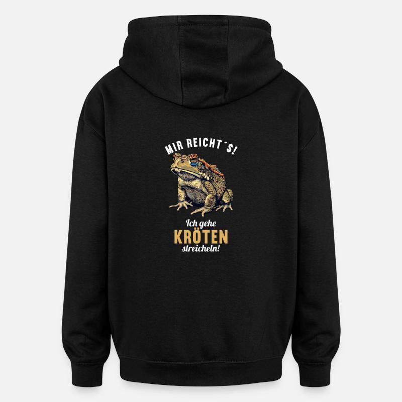Toad Kröten Kröte - Oversized Unisex Hoodie - Schwarz