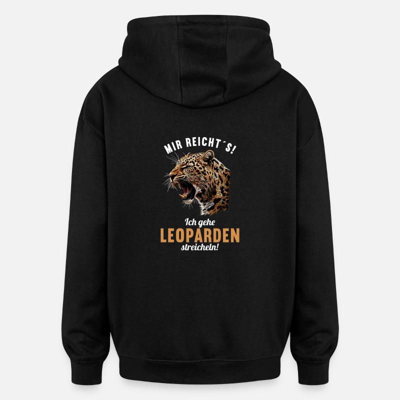 Leoparden Leopard - Oversized Unisex Hoodie - black