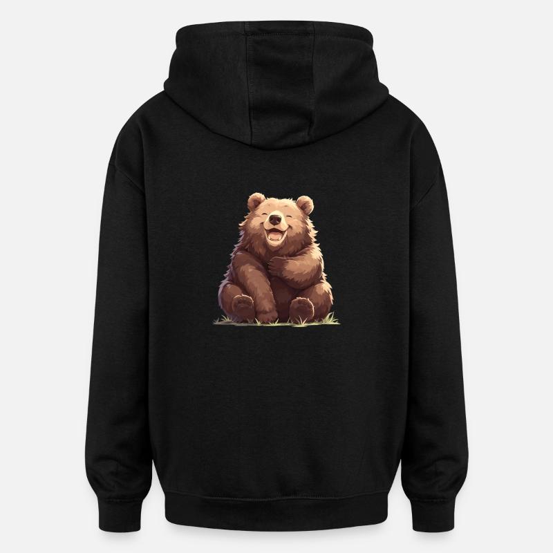Bear Bären Bär - Oversized Unisex Hoodie - black