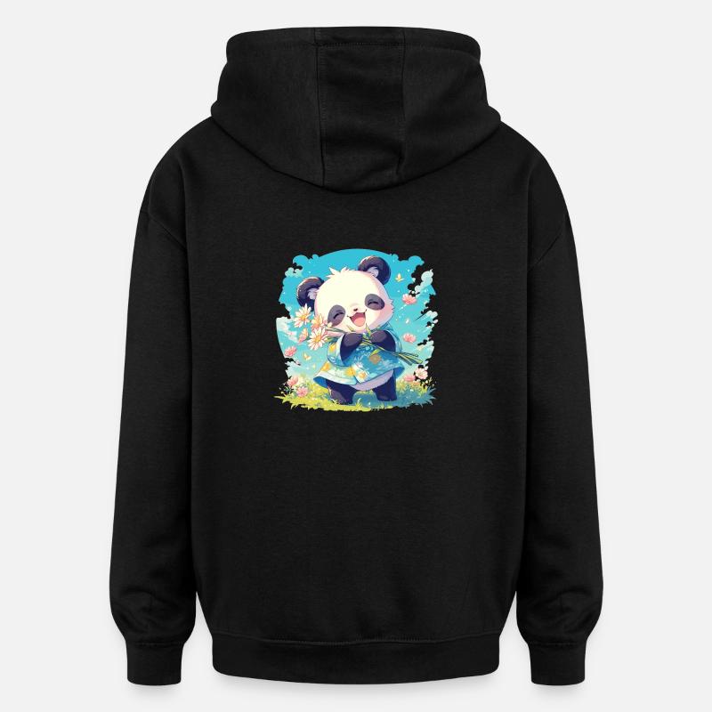 Pandas Panda - Oversized Unisex Hoodie - black