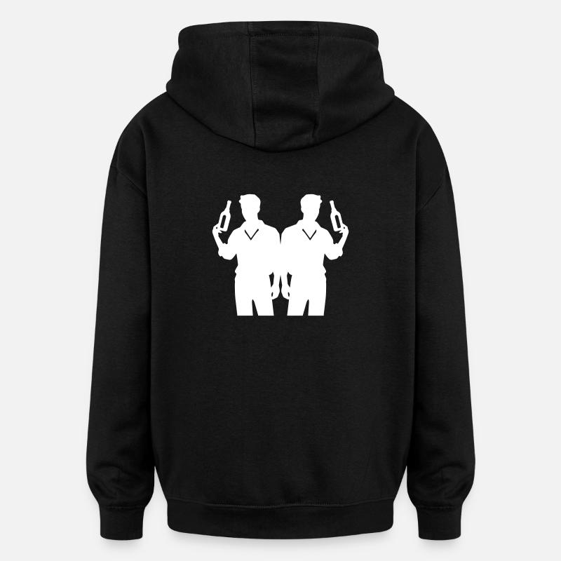 Soirée de l’équipe Silhouette - Sweat à capuche oversize unisexe - noir