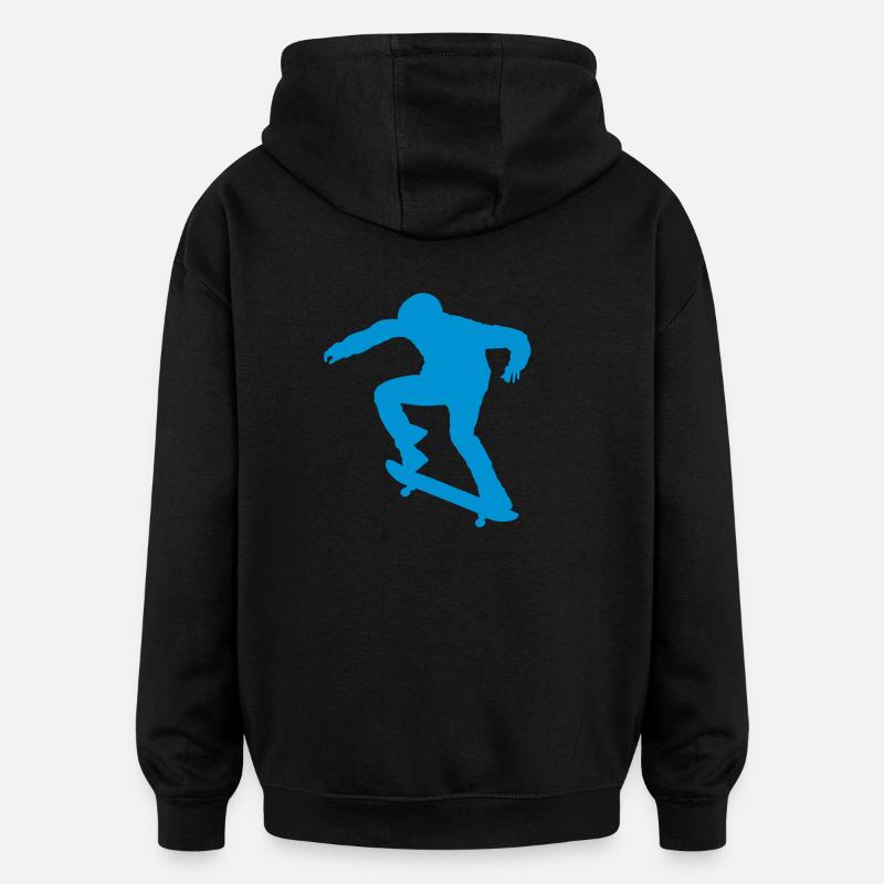 Skater - Skateboard - Skating - Sweat à capuche oversize unisexe - noir