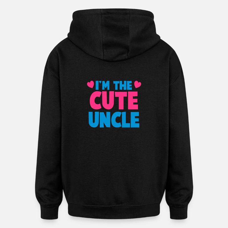 Ich bin der nette Onkel! - Oversized Unisex Hoodie - Schwarz