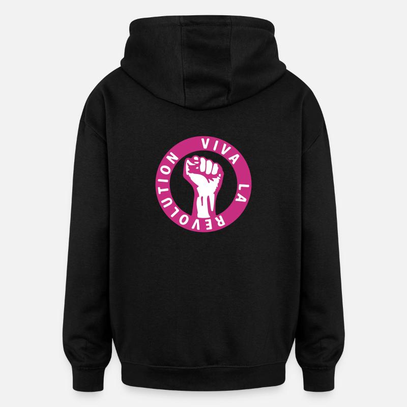 Viva La Revolution - Sweat à capuche oversize unisexe - noir