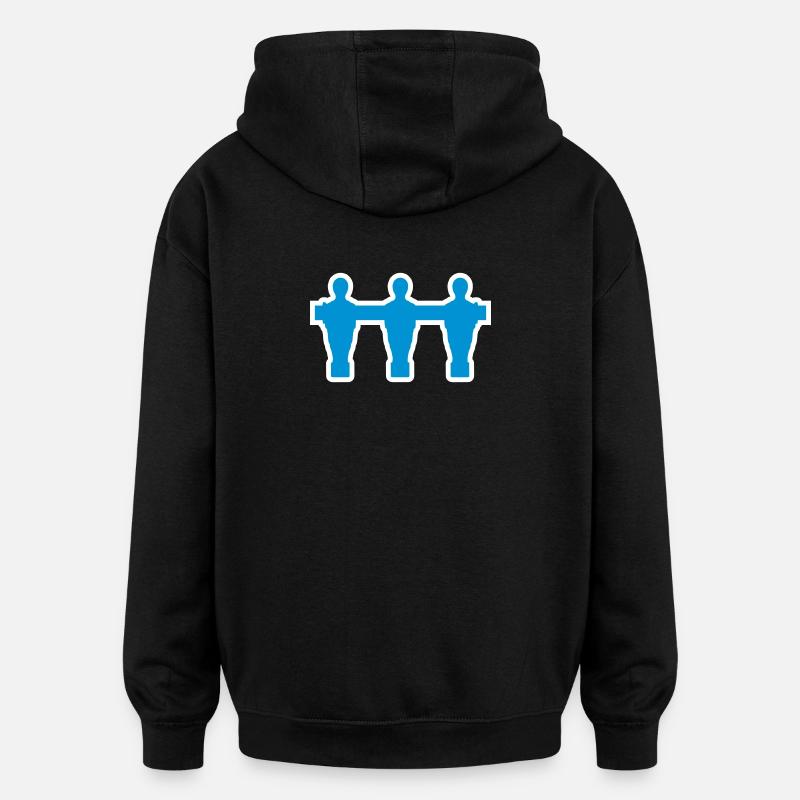 kickerspieler_outline - Kicker shirt - Sweat à capuche oversize unisexe - noir