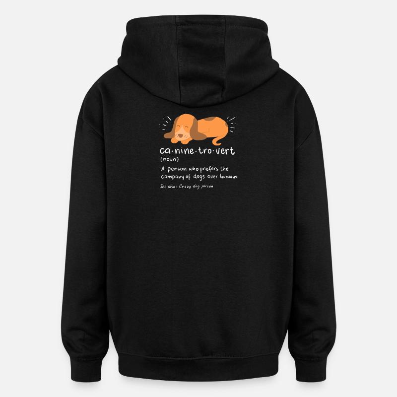 introverti - Sweat à capuche oversize unisexe - noir