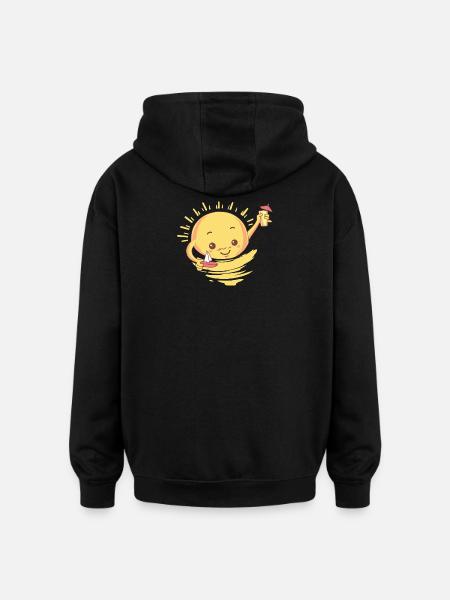 Sommer Cocktail Geschenk - Oversized Unisex Hoodie - Schwarz