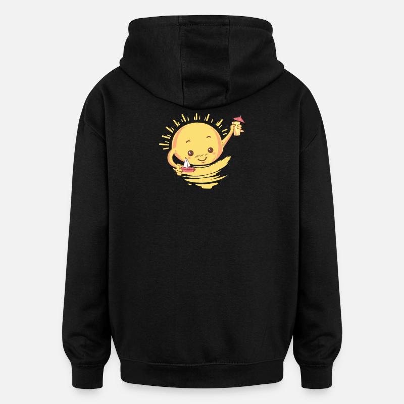 Sommer Cocktail Geschenk - Oversized Unisex Hoodie - Schwarz