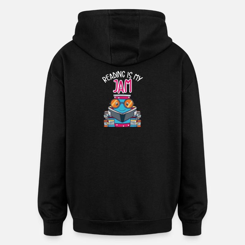 Bücher lesen Geschenk - Oversized Unisex Hoodie - Schwarz