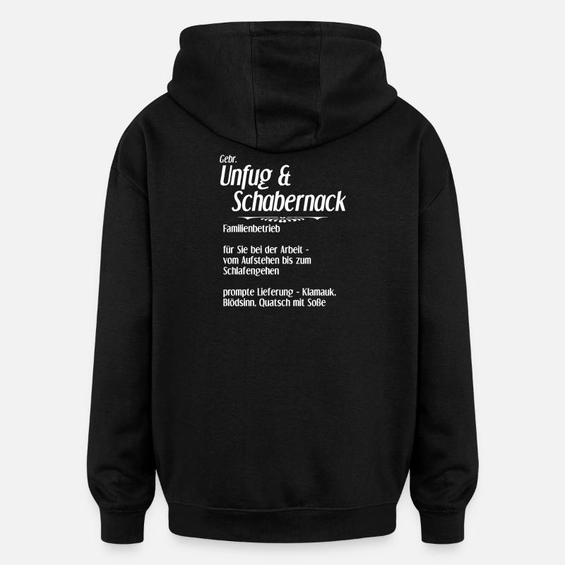 Unfug und Schabernack - Oversized Unisex Hoodie - Schwarz