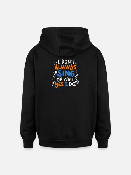Singer - Oversized Unisex Hoodie - black