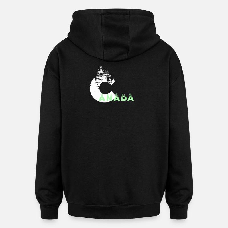 Kanada - Oversized Unisex Hoodie - Schwarz