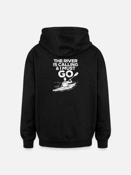 Kayaking Kayak Paddling - Oversized Unisex Hoodie - black