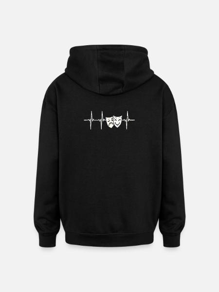 Heartbeat Theater - Oversized Unisex Hoodie - black