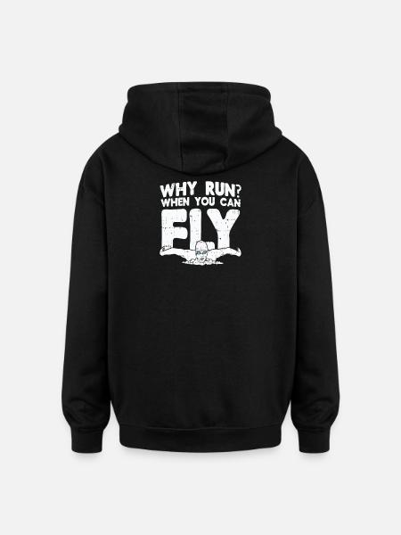 Swimming swimmer gift - Oversized Unisex Hoodie - black