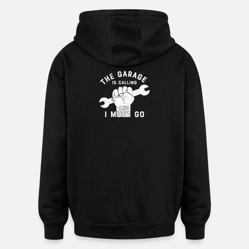 mécanicien - Sweat à capuche oversize unisexe - noir