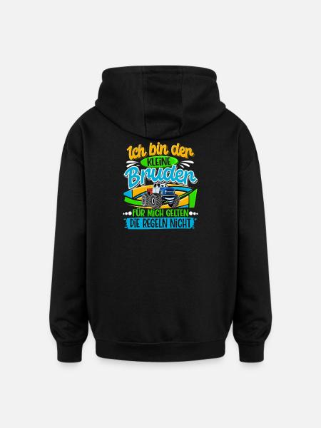 Kleiner Bruder Monstertruck - Oversized Unisex Hoodie - Schwarz